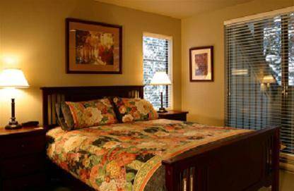 A master bedroom at Crystal Ridge Whistler