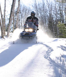 Snowmobilers in Mont Tremblant