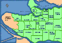 Vancouver vacation rental neighbourhood map