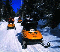 Whistler Snowmobile - Following the leader