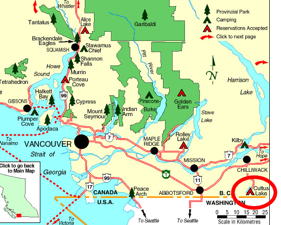Cultus Lake
BC Map