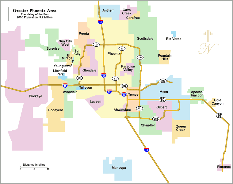 Phoenix AZ Map