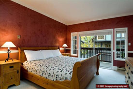 Master Bedroom at Snowy Creek in Whistler