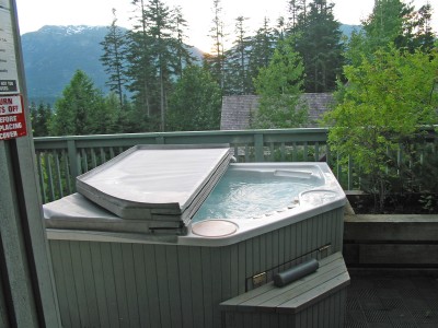 Private hot tub at Arrowhead Point Whistler