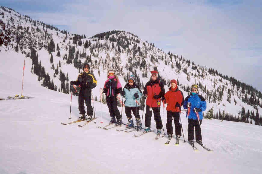 The Columbia Ski Club enoying the slopes of Whistler Blackcomb